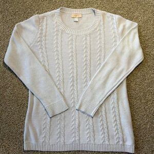 Loft Women's Blue and Grey Jumper